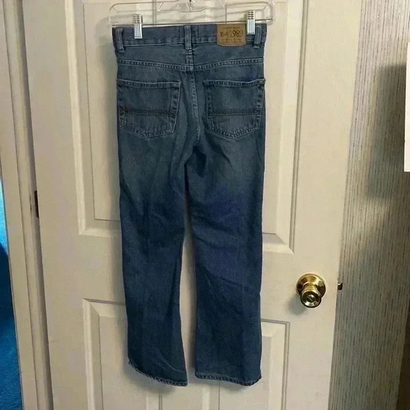 Est‎ 1989 Boys Bootcut Bottoms size 10 Blue Jean with Adjustable Waist - Picture 2 of 7